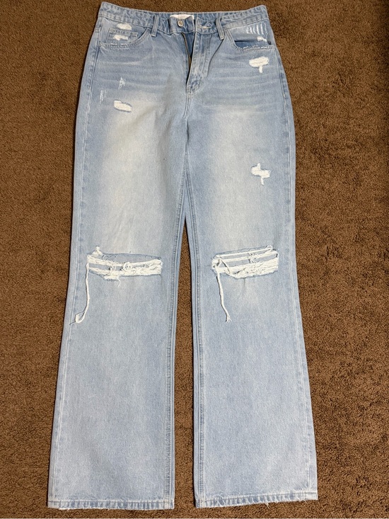 Vervet Denim - Vervet wide leg distressed jeans